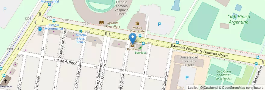 Mapa de ubicacion de Karcher, Belgrano en Arjantin, Ciudad Autónoma De Buenos Aires, Buenos Aires, Comuna 13.