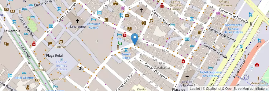 Mapa de ubicacion de Karlito's en Spain, Catalonia, Barcelona, Barcelonès, Barcelona.