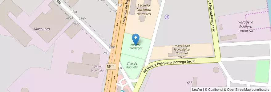 Mapa de ubicacion de Karting Interlagos en آرژانتین, استان بوئنوس آیرس, Partido De General Pueyrredón, Mar Del Plata.