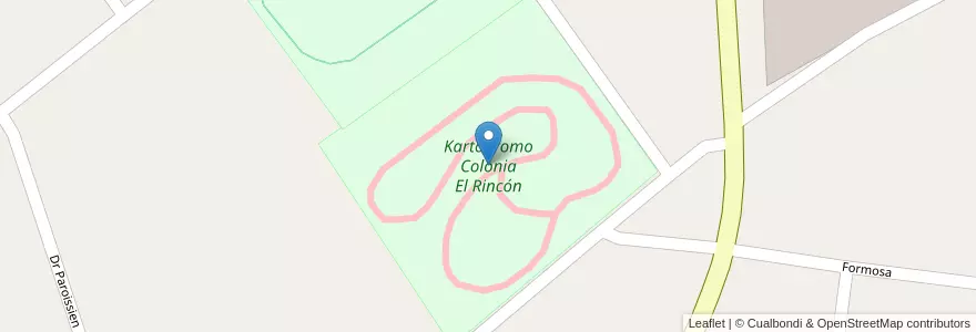 Mapa de ubicacion de Kartódromo Colonia El Rincón en Arjantin, Buenos Aires, Partido De Salto.