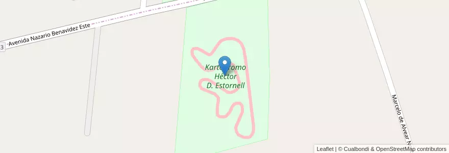Mapa de ubicacion de Kartódromo Héctor D. Estornell en Argentina, San Juan, Chile, Santa Lucía.