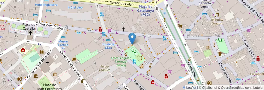 Mapa de ubicacion de Kasparo en España, Cataluña, Barcelona, Barcelonés, Barcelona.
