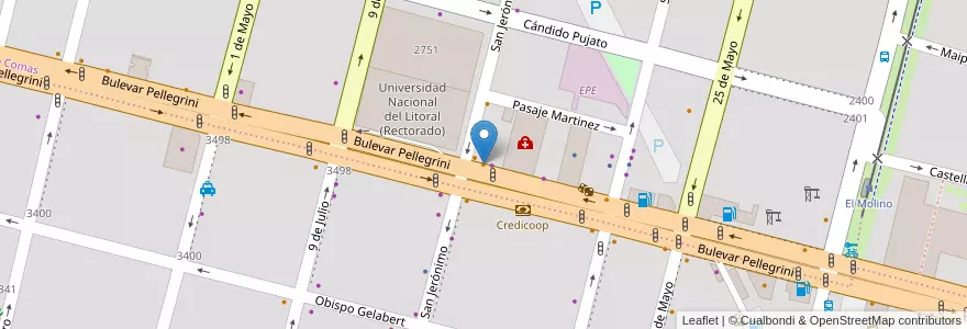 Mapa de ubicacion de Katmandú en الأرجنتين, سانتا في, إدارة العاصمة, سانتا في العاصمة, سانتا في.
