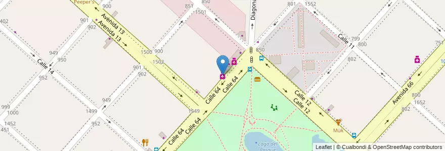 Mapa de ubicacion de Katsumi UEMA, Casco Urbano en Argentina, Provincia Di Buenos Aires, Partido De La Plata, La Plata.