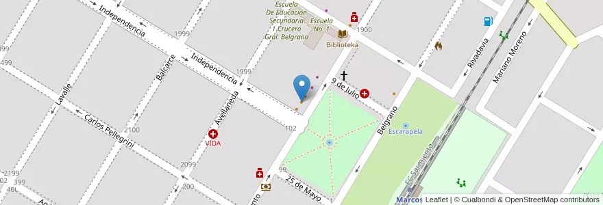 Mapa de ubicacion de Kauquen en Arjantin, Buenos Aires, Partido De Marcos Paz, Marcos Paz.