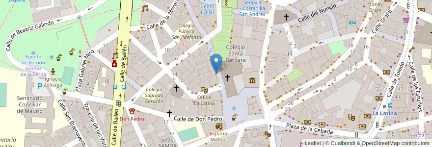 Mapa de ubicacion de +Kcopas en إسبانيا, منطقة مدريد, منطقة مدريد, Área Metropolitana De Madrid Y Corredor Del Henares, مدريد.