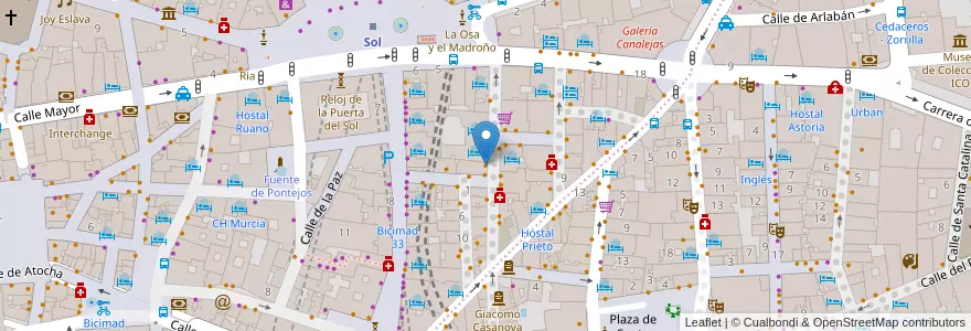 Mapa de ubicacion de +KCopas en 西班牙, Comunidad De Madrid, Comunidad De Madrid, Área Metropolitana De Madrid Y Corredor Del Henares, Madrid.