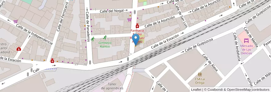 Mapa de ubicacion de Kebab en 스페인, Castilla Y León, Valladolid, Valladolid.