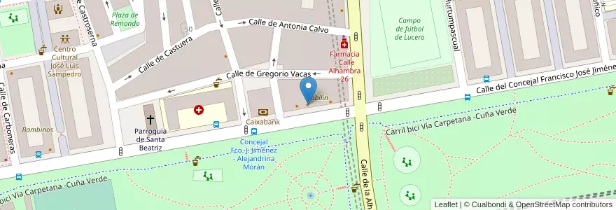 Mapa de ubicacion de Kebab Bar en 西班牙, Comunidad De Madrid, Comunidad De Madrid, Área Metropolitana De Madrid Y Corredor Del Henares, Madrid.