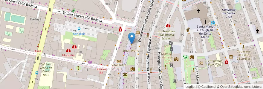 Mapa de ubicacion de Kebab Gasteiz en 西班牙, 巴斯克, Araba/Álava, Gasteizko Kuadrilla/Cuadrilla De Vitoria, Vitoria-Gasteiz.