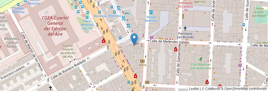Mapa de ubicacion de Kebab House en Испания, Мадрид, Мадрид, Área Metropolitana De Madrid Y Corredor Del Henares, Мадрид.
