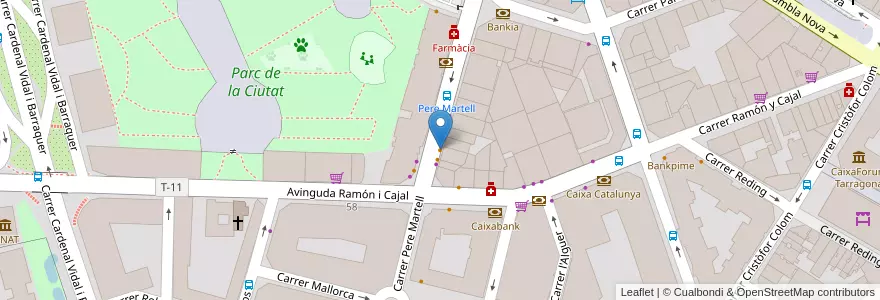 Mapa de ubicacion de Kebab House en 西班牙, Catalunya, Tarragona, Tarragonès, 塔拉戈纳.