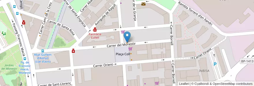 Mapa de ubicacion de Kebab la Plaça en 西班牙, Catalunya, Barcelona, Vallès Occidental, Sant Cugat Del Vallès.