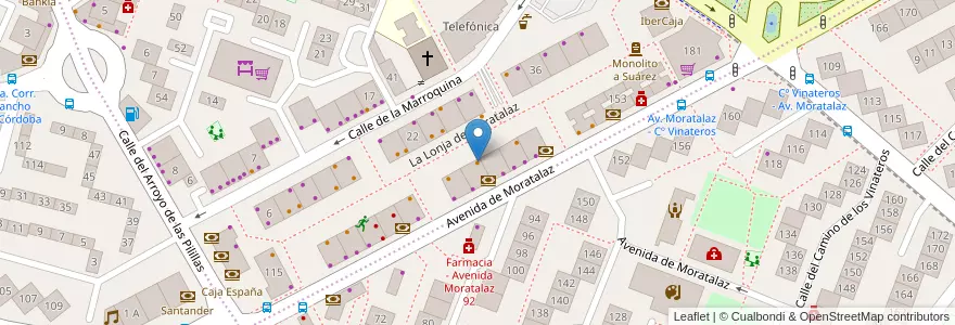 Mapa de ubicacion de Kebab Moratalaz en إسبانيا, منطقة مدريد, منطقة مدريد, Área Metropolitana De Madrid Y Corredor Del Henares, مدريد.