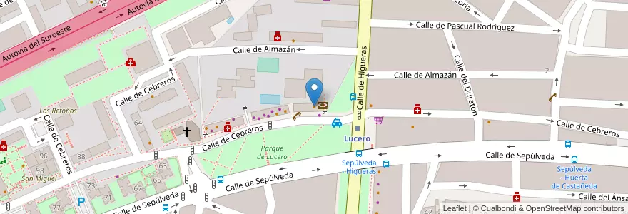 Mapa de ubicacion de Kebab Oro en Spanje, Comunidad De Madrid, Comunidad De Madrid, Área Metropolitana De Madrid Y Corredor Del Henares, Madrid.