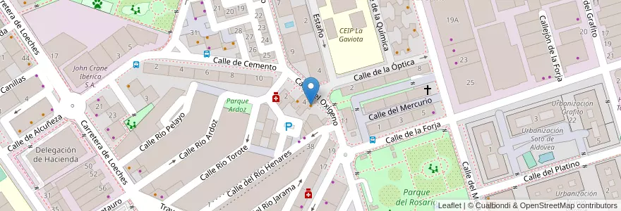 Mapa de ubicacion de Kebab Parsa House 15 en Испания, Мадрид, Мадрид, Área Metropolitana De Madrid Y Corredor Del Henares, Torrejón De Ardoz.