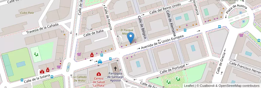 Mapa de ubicacion de Kebab Parsa House 16 en Испания, Мадрид, Мадрид, Área Metropolitana De Madrid Y Corredor Del Henares, Torrejón De Ardoz.