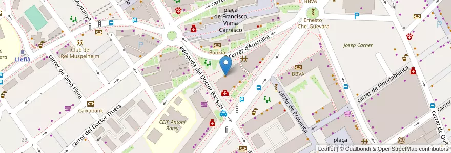 Mapa de ubicacion de Kebabish en 스페인, Catalunya, Barcelona, Barcelonès, Badalona.