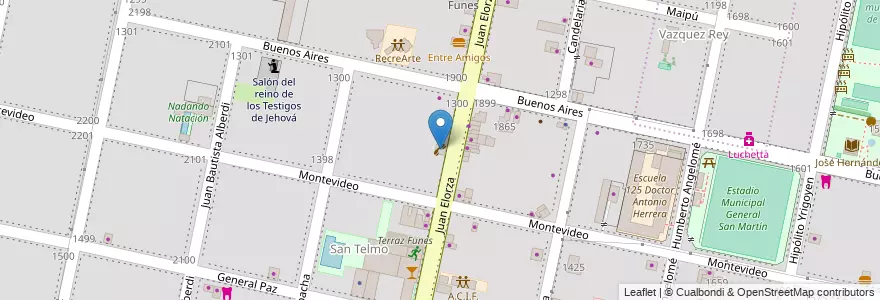 Mapa de ubicacion de Kechum en الأرجنتين, سانتا في, Departamento Rosario, Municipio De Funes, Funes.