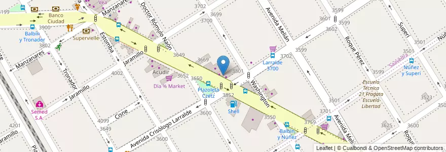Mapa de ubicacion de Kekomemos, Saavedra en アルゼンチン, Ciudad Autónoma De Buenos Aires, Comuna 12, ブエノスアイレス.