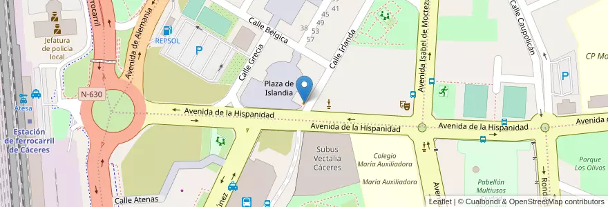Mapa de ubicacion de Kelly's en Espanha, Estremadura, Cáceres, Cáceres, Cáceres.