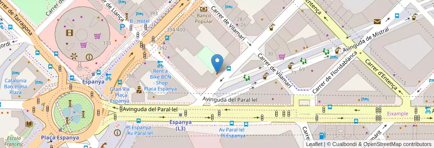 Mapa de ubicacion de Kenji Sushi en Espanha, Catalunha, Barcelona, Barcelonès, Barcelona.