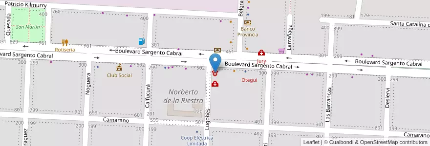 Mapa de ubicacion de Kenny en Аргентина, Буэнос-Айрес, Partido De Veinticinco De Mayo, Norberto De La Riestra.
