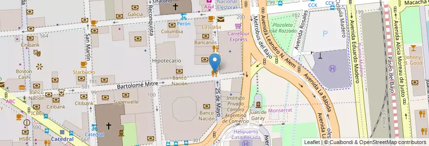 Mapa de ubicacion de Kentucky Pizzeria Bar, San Nicolas en الأرجنتين, Ciudad Autónoma De Buenos Aires, Comuna 1, Buenos Aires.