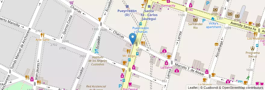Mapa de ubicacion de Kentucky, Recoleta en Argentinien, Ciudad Autónoma De Buenos Aires, Comuna 2, Buenos Aires.