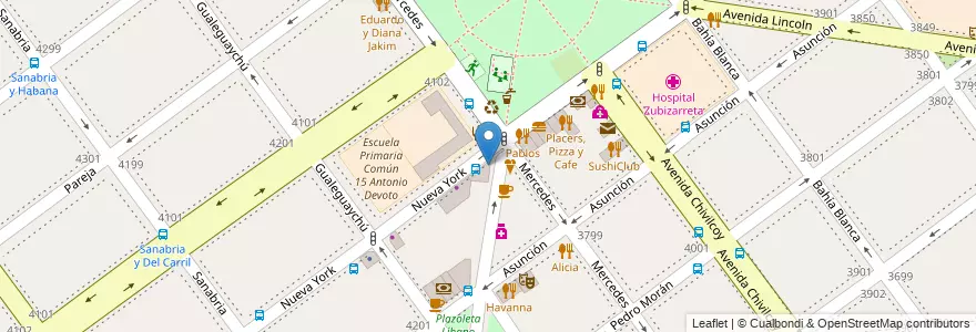 Mapa de ubicacion de Kentucky, Villa Devoto en الأرجنتين, Ciudad Autónoma De Buenos Aires, Buenos Aires, Comuna 11.