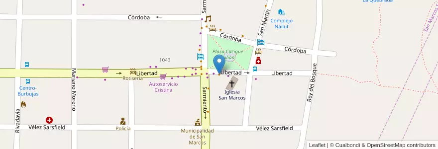Mapa de ubicacion de Keparece en Аргентина, Кордова, Departamento Cruz Del Eje, Pedanía San Marcos, San Marcos Sierras, San Marcos Sierra.