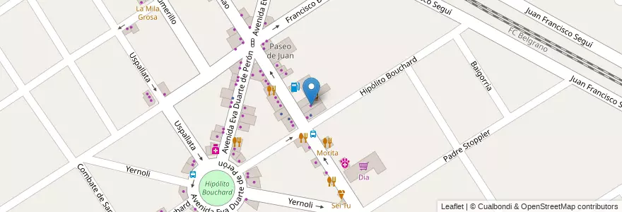 Mapa de ubicacion de Kevingston House en Argentina, Provincia Di Buenos Aires, Partido De Malvinas Argentinas, Grand Bourg.