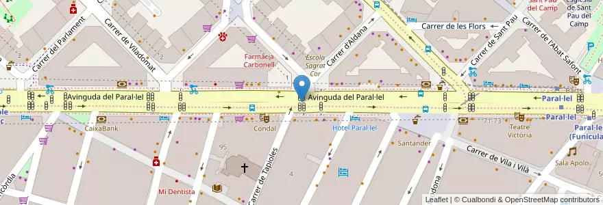 Mapa de ubicacion de KFC en Spagna, Catalunya, Barcelona, Barcelonès, Barcelona.