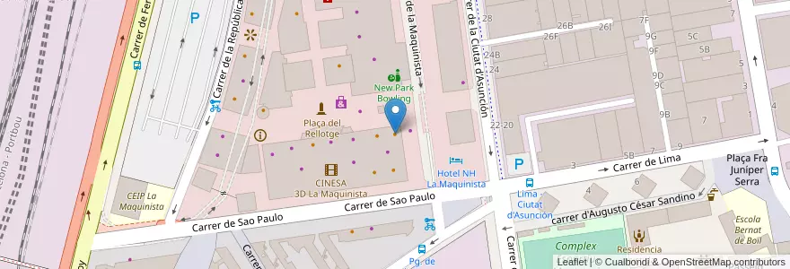 Mapa de ubicacion de KFC en 西班牙, Catalunya, Barcelona, Barcelonès, Barcelona.