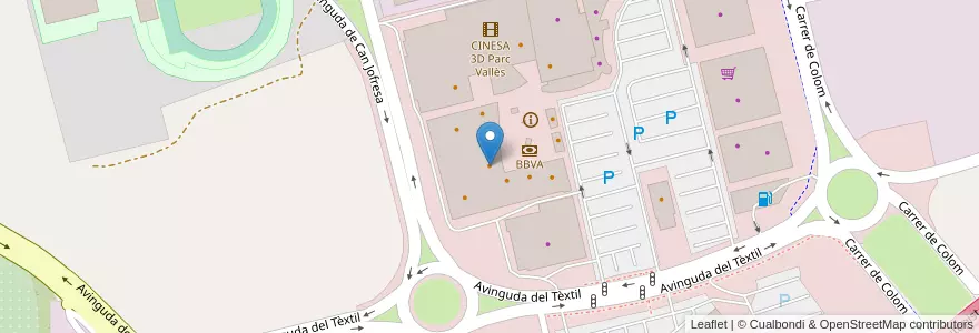Mapa de ubicacion de KFC en اسپانیا, Catalunya, Barcelona, Vallès Occidental, Terrassa.