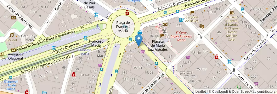 Mapa de ubicacion de KFC en Espanha, Catalunha, Barcelona, Barcelonès, Barcelona.