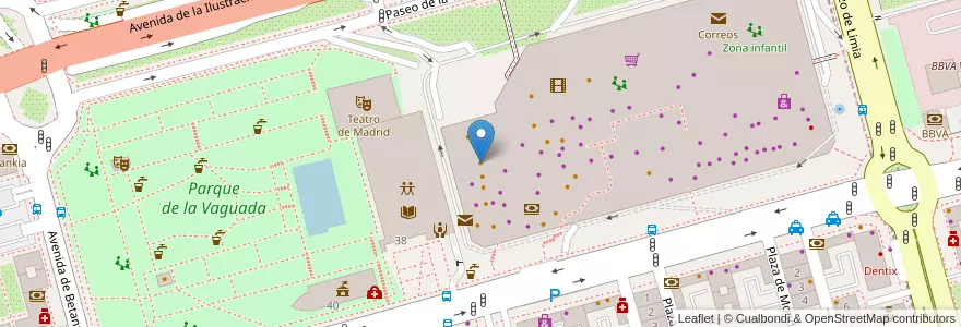 Mapa de ubicacion de KFC en Espanha, Comunidade De Madrid, Comunidade De Madrid, Área Metropolitana De Madrid Y Corredor Del Henares, Madrid.