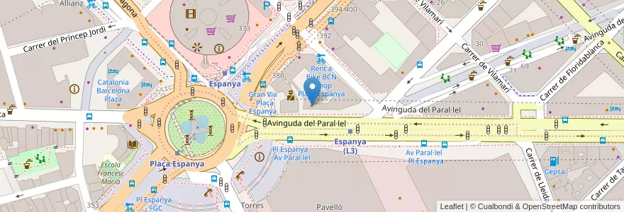 Mapa de ubicacion de KFC en スペイン, カタルーニャ州, Barcelona, バルサルネス, Barcelona.