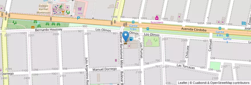 Mapa de ubicacion de Kilometro Zero en Argentina, Santa Fe, Departamento Rosario, Municipio De Funes, Funes.