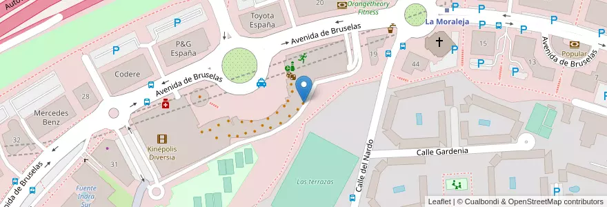 Mapa de ubicacion de Kilómetros de Pizza en スペイン, マドリード州, Comunidad De Madrid, Área Metropolitana De Madrid Y Corredor Del Henares, Alcobendas.