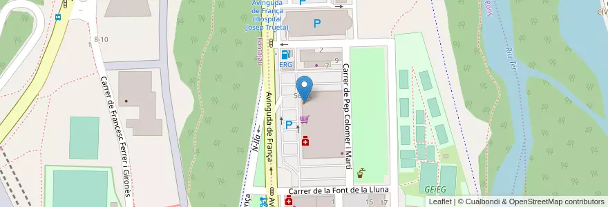Mapa de ubicacion de KIM's en اسپانیا, Catalunya, خرنا, Gironès, خرنا.