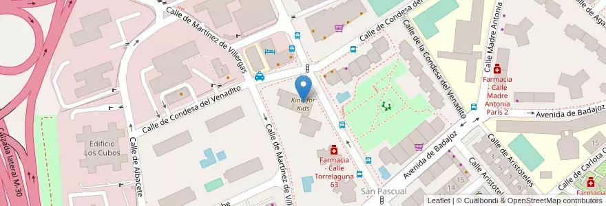 Mapa de ubicacion de Kind for Kids en إسبانيا, منطقة مدريد, منطقة مدريد, Área Metropolitana De Madrid Y Corredor Del Henares, مدريد.