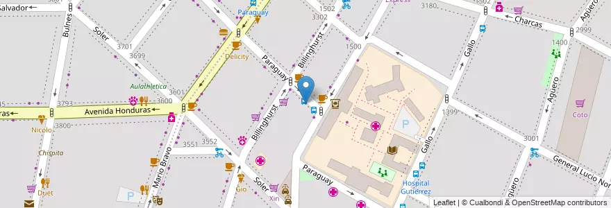 Mapa de ubicacion de kinder farma, Recoleta en アルゼンチン, Ciudad Autónoma De Buenos Aires, Comuna 2, ブエノスアイレス.