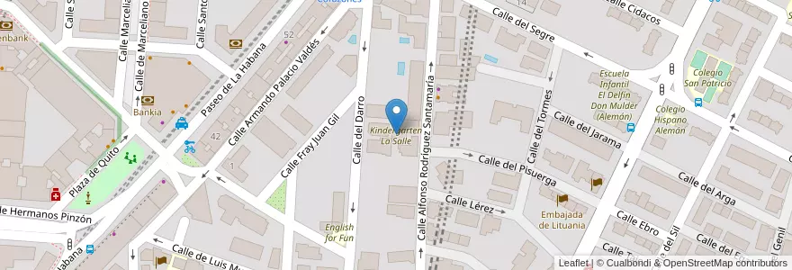 Mapa de ubicacion de Kindergarten La Salle en Spanien, Autonome Gemeinschaft Madrid, Autonome Gemeinschaft Madrid, Área Metropolitana De Madrid Y Corredor Del Henares, Madrid.