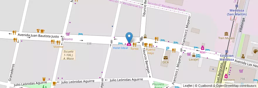 Mapa de ubicacion de Kinesiologia Salud en Arjantin, Şili, Mendoza, Departamento Capital, Ciudad De Mendoza.