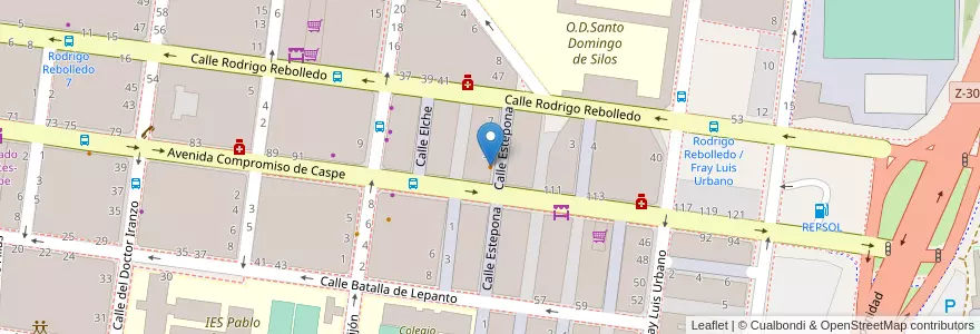 Mapa de ubicacion de King döner kebab en España, Aragón, Zaragoza, Zaragoza, Zaragoza.