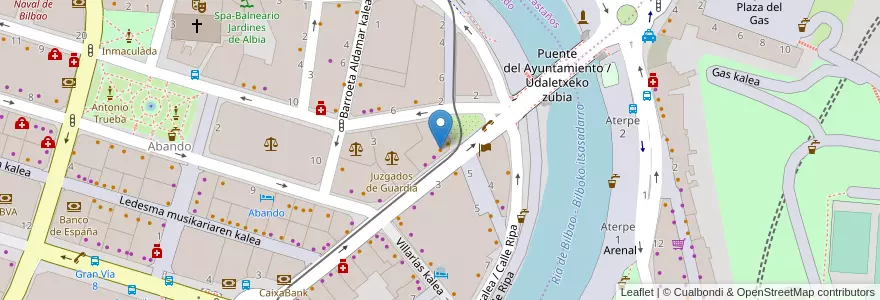 Mapa de ubicacion de King Doner Kebab en İspanya, Bask Bölgesi, Bizkaia, Bilboaldea, Bilbao.