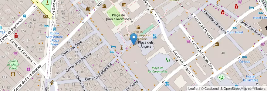 Mapa de ubicacion de Kino en اسپانیا, Catalunya, Barcelona, Barcelonès, Barcelona.
