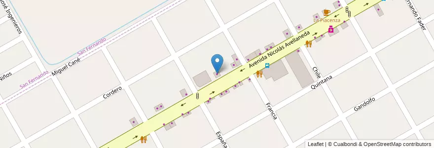 Mapa de ubicacion de Kiosco 22 en 아르헨티나, 부에노스아이레스주, Partido De San Fernando, Victoria.