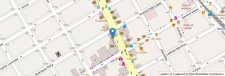 Mapa de ubicacion de Kiosco Avenida en Argentinien, Provinz Buenos Aires, Partido De San Isidro, Martínez.
